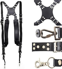 Load image into Gallery viewer, Premium Leather Double Camera Strap with Soft Padding for Ultimate Comfort