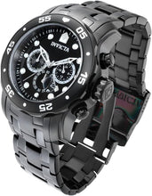 Load image into Gallery viewer, Men's Pro Diver Chronograph Watch - Black Stainless Steel, 200m Water Resistant