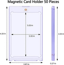 Load image into Gallery viewer, Premium 35pt Magnetic Card Holders - Clear Protective Sleeves for Trading Cards