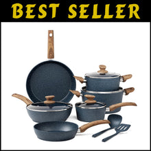 Load image into Gallery viewer, Healthy Cooking Essentials - Induction 12-Piece Granite Non-Stick Pots &amp; Pans