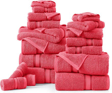 Load image into Gallery viewer, Sumptuous 18-Piece Bath Towel Set - Super Soft &amp; Highly Absorbent Honeysuckle
