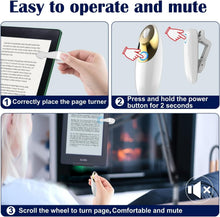 Load image into Gallery viewer, Ergonomic Remote Control Page Turner for Kindle, iPad &amp; TikTok Browsing - White