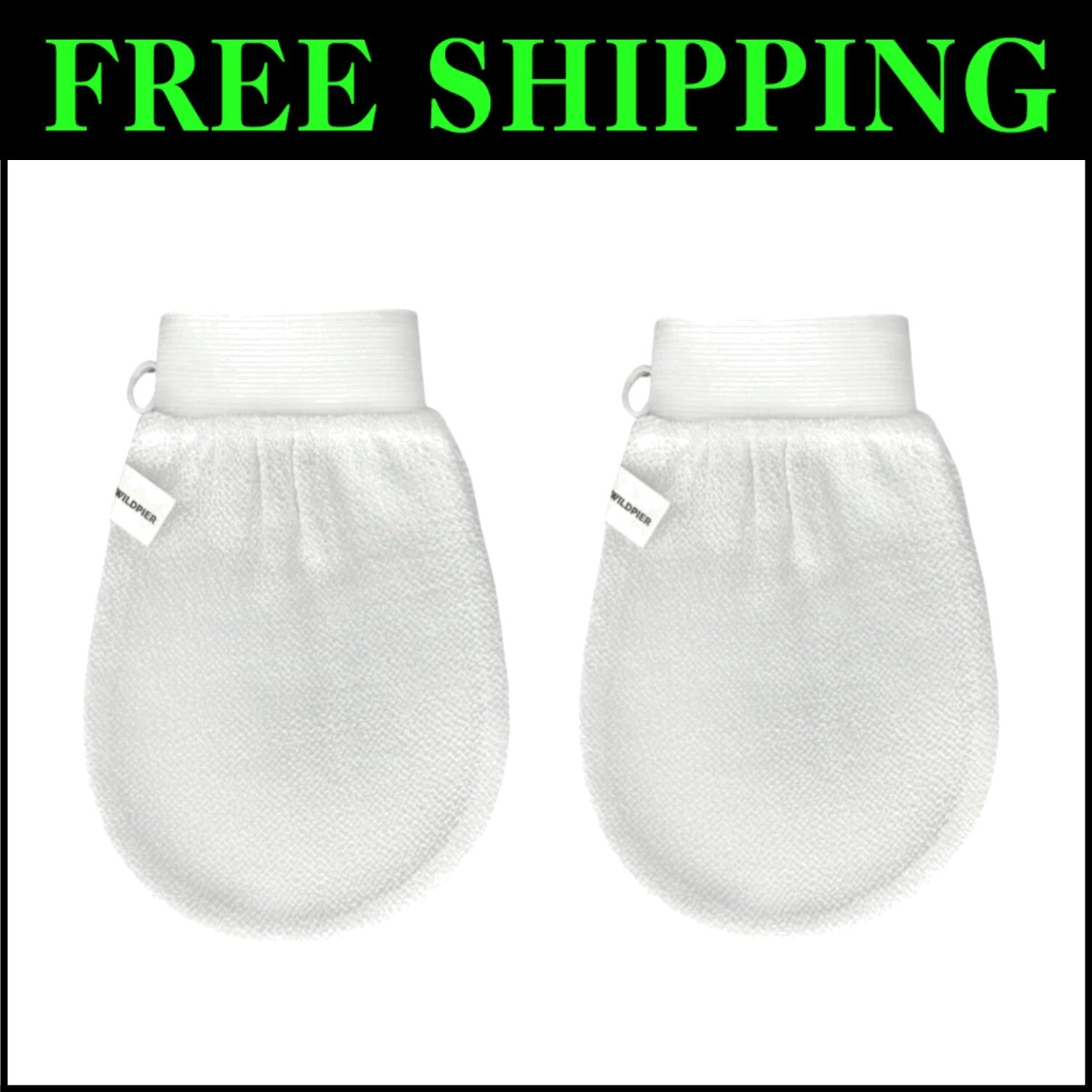 2 Pack Exfoliating Body Scrub Mitts for Sensitive Skin - Spa Experience at Home