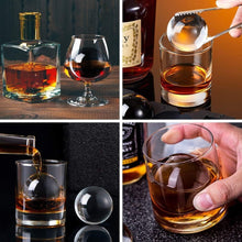 Load image into Gallery viewer, Crystal Clear Ice Ball Maker: 4 Large 2.5” Spheres for Whiskey and Cocktails