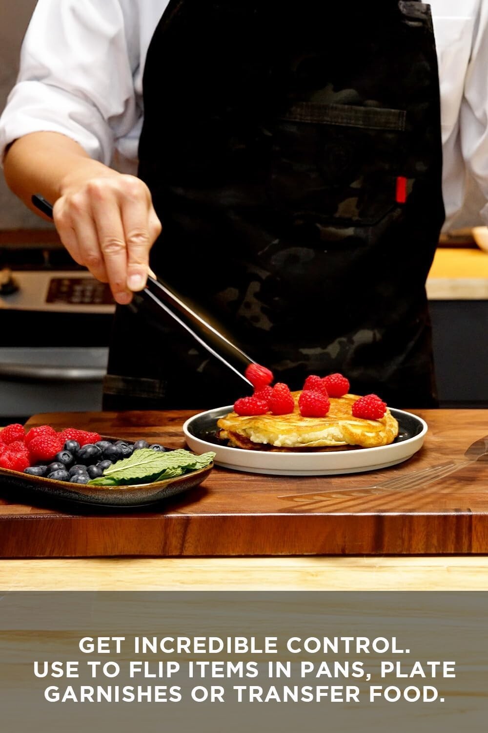 12'' Stainless Steel Tongs with Micro-Teeth Grip for Precision Cooking