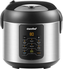 Load image into Gallery viewer, Programmable Stainless Steel Rice Cooker - 2 QT with Non-Stick Pot, UL Certified