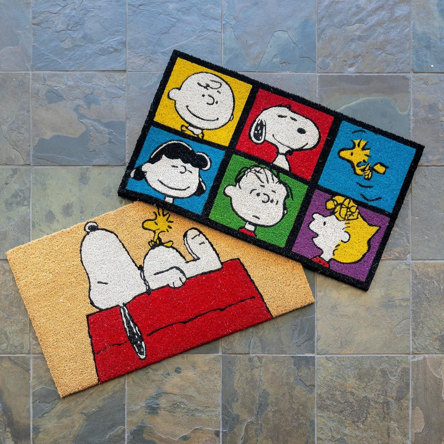 Eco-Friendly Snoopy Coir Doormat Set – Non-Slip, 20x34 for Indoor/Outdoor