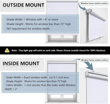 Load image into Gallery viewer, Cordless Roller Blackout Shades 26"W x 72"H - UV Protection &amp; Thermal Insulation