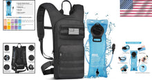Load image into Gallery viewer, Lightweight Black Hydration Backpack with 3L TPU Bladder for Outdoor Adventures