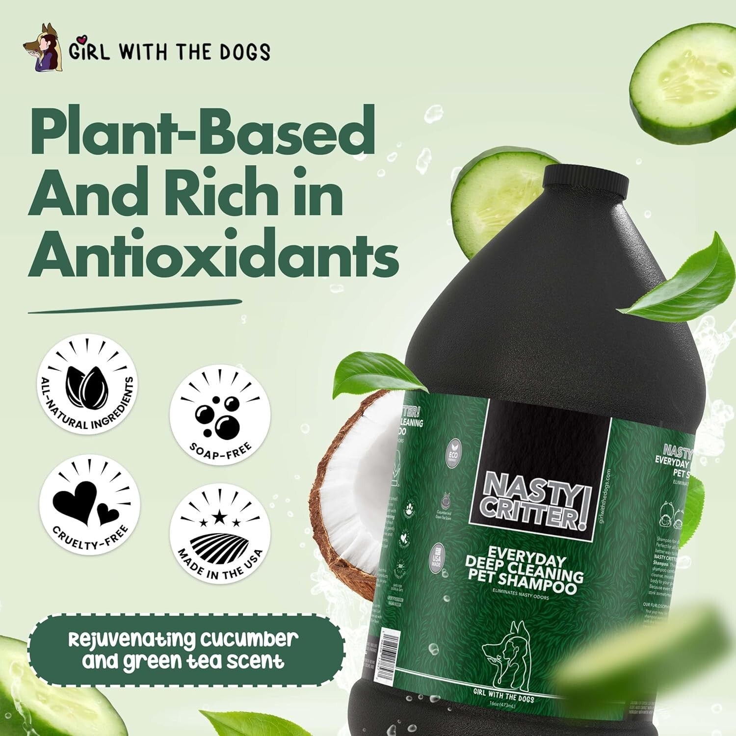 Nasty Critter! Biodegradable Deep Cleaning Shampoo - Perfect for Sensitive Skin