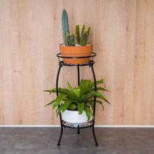 Load image into Gallery viewer, Rustproof 2 Pack Metal Planter Stands - Minimalist Design for Indoors &amp; Outdoors