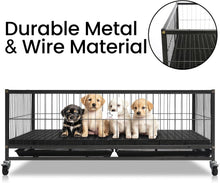 Load image into Gallery viewer, Portable Dog Whelping Box with Lockable Wheels - Ideal for Small &amp; Medium Breeds
