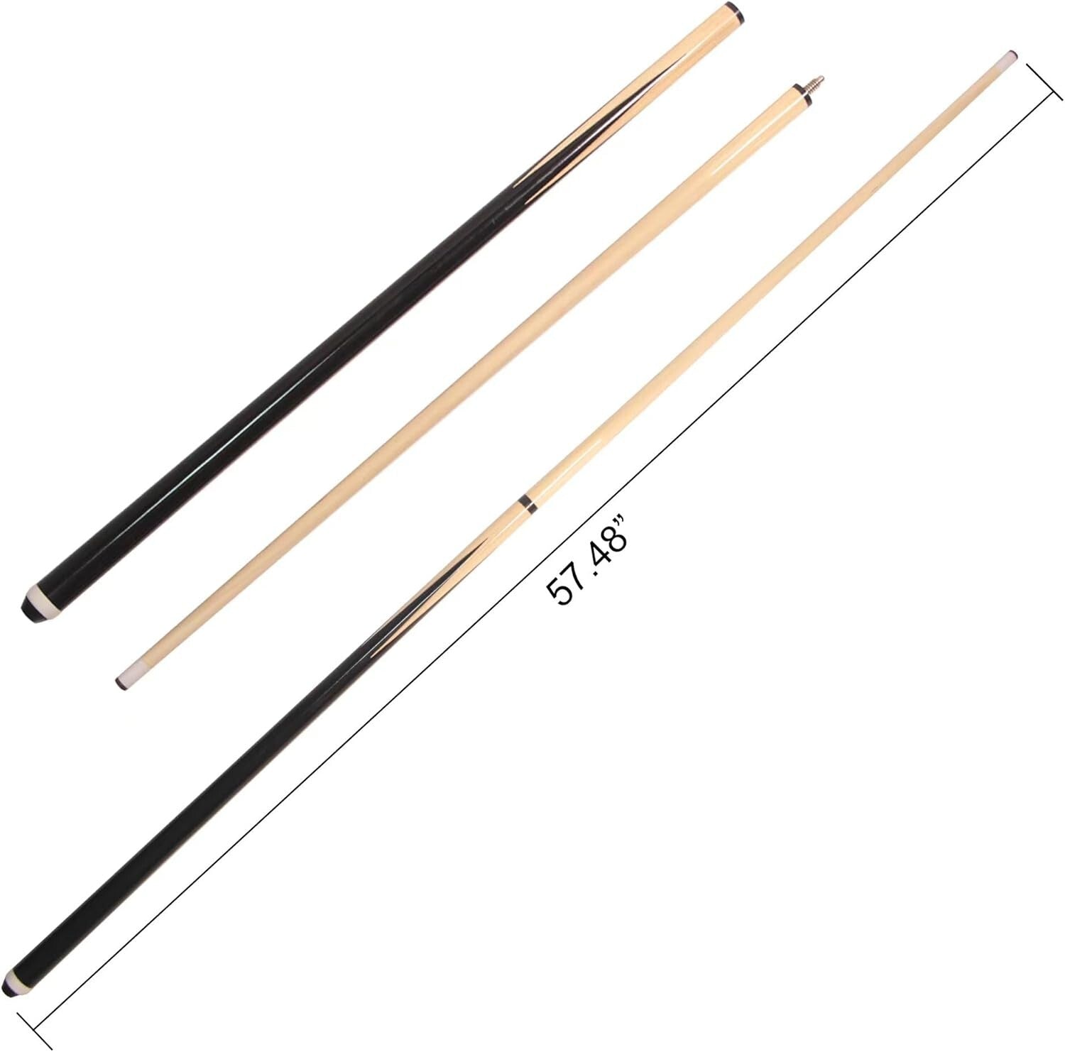 Set of 6 Premium 58-Inch Ashwood Pool Cues with 13mm Tips for Ultimate Precision
