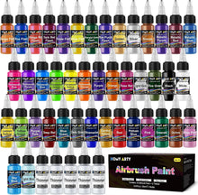 Load image into Gallery viewer, User-Friendly Airbrush Paints - 43 Colors, 5 Thinners &amp; Great for All Surfaces