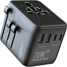 Load image into Gallery viewer, Universal 70W Travel Adapter with EU/UK/US/AU Compatibility - Compact Design
