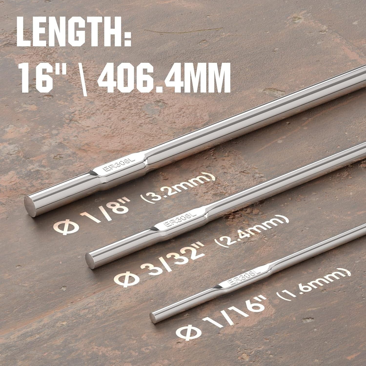 Durable 5LB Er308L Stainless Steel TIG Welding Rod 1/16" x 16" for Professionals