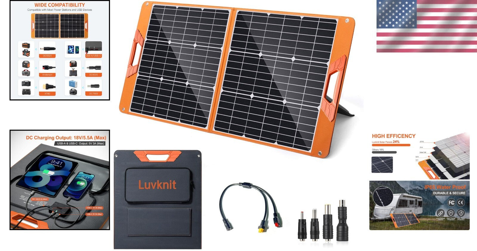 Flexible 100W Solar Power Panel for Eco-Friendly Adventures Anytime, Anywhere