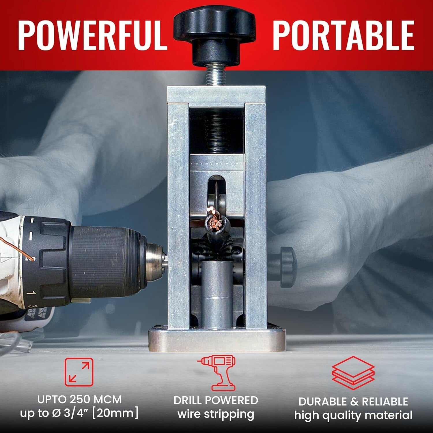 Drill-Powered Wire Stripper Machine - Efficient Tool for Copper & Electric Wires