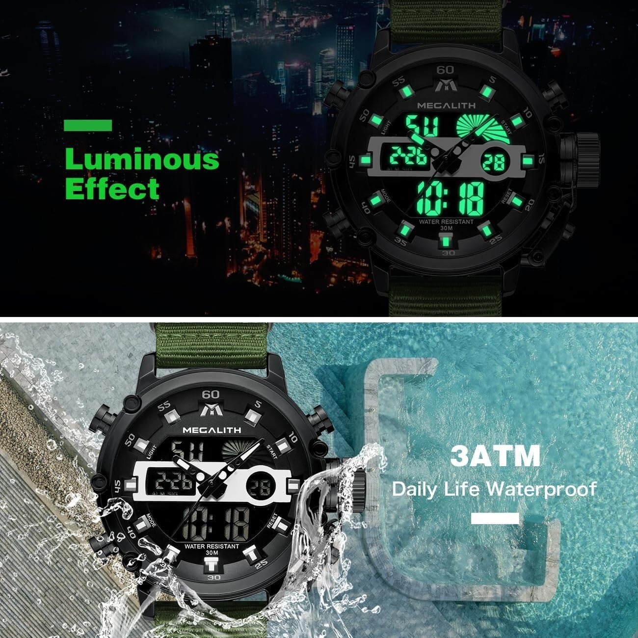 Waterproof Military Sport Watch for Men - Tactical Digital & Heavy-Duty Design