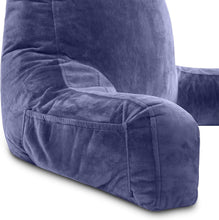 Load image into Gallery viewer, Versatile XXL Dark Blue Reading Pillow with Neck Support - Perfect for Lounging