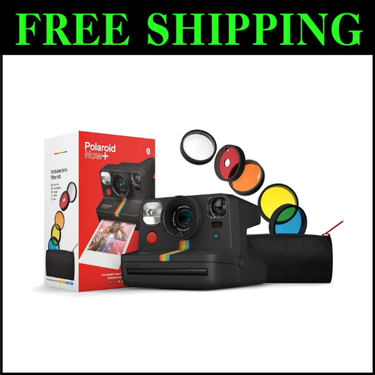Full-Featured NOW+ Instant Film Camera - Bluetooth Connectivity & Bonus Filters