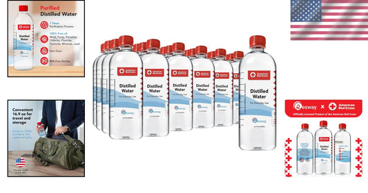 16.9 fl. oz American Red Cross Purified Distilled Water - Safe for Baby Formula