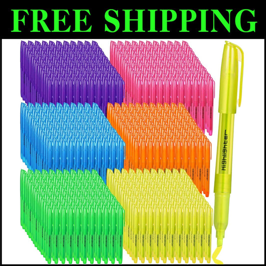 540 Pcs Assorted Color Bulk Highlighter Set - Chisel Tip for School & Office