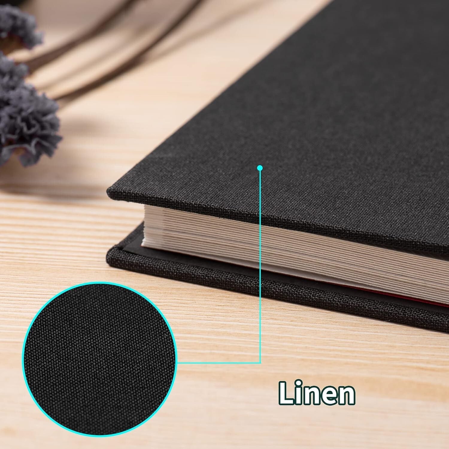 Customizable DIY Scrapbook Photo Album - 13x12.8 with Stickers and Pen Included