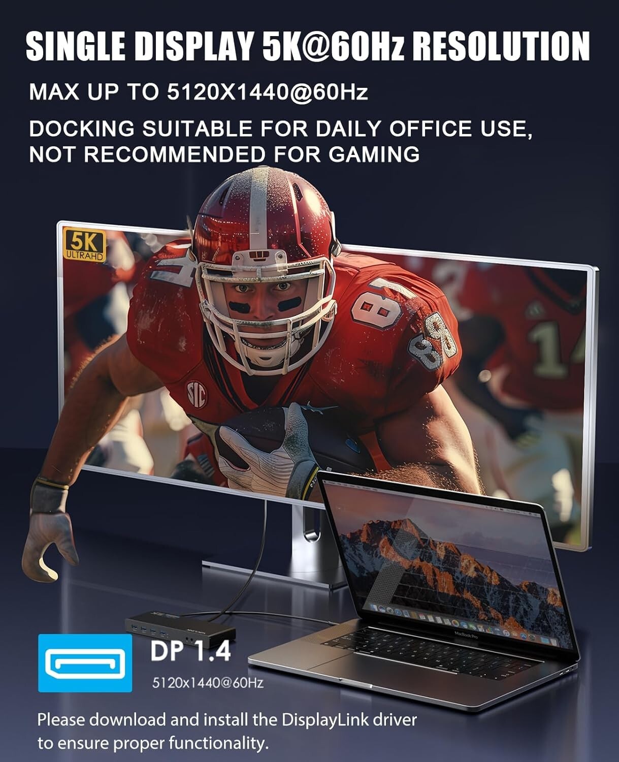 Advanced USB-C Dual 4K Docking Station: Perfect for Mac & Windows Laptops