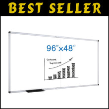 Load image into Gallery viewer, Elegant Magnetic Dry Erase Board 96" x 48" - Ideal for Presentation &amp; Learning