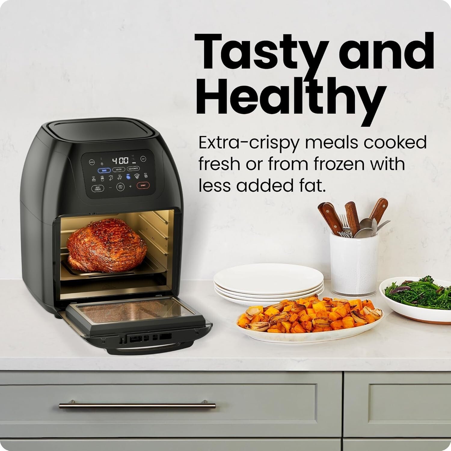 Advanced Touch Control Digital Air Fryer & Dehydrator - Crispy & Healthy Meals
