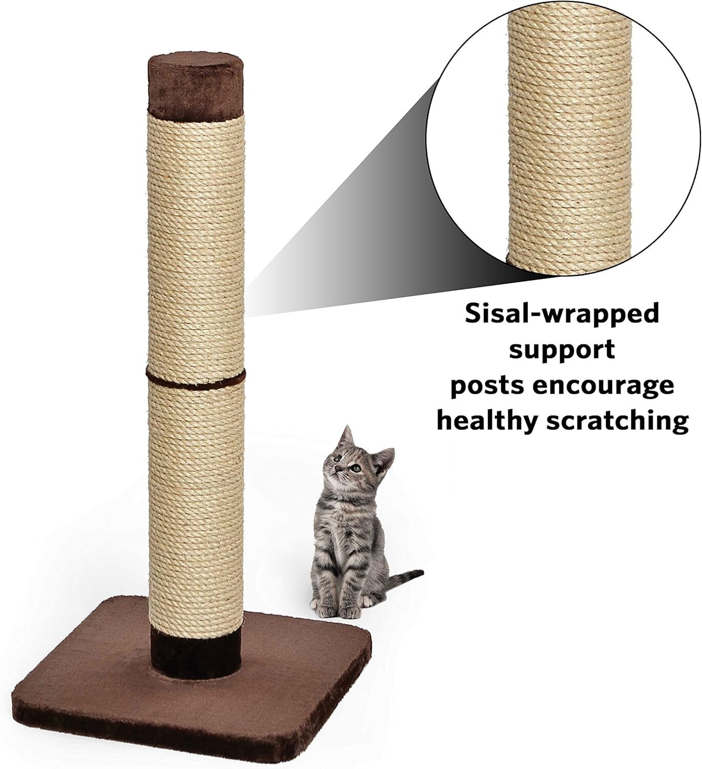 Durable Sisal Cat Scratching Post 41 Inches Tall – Perfect for Large Breeds