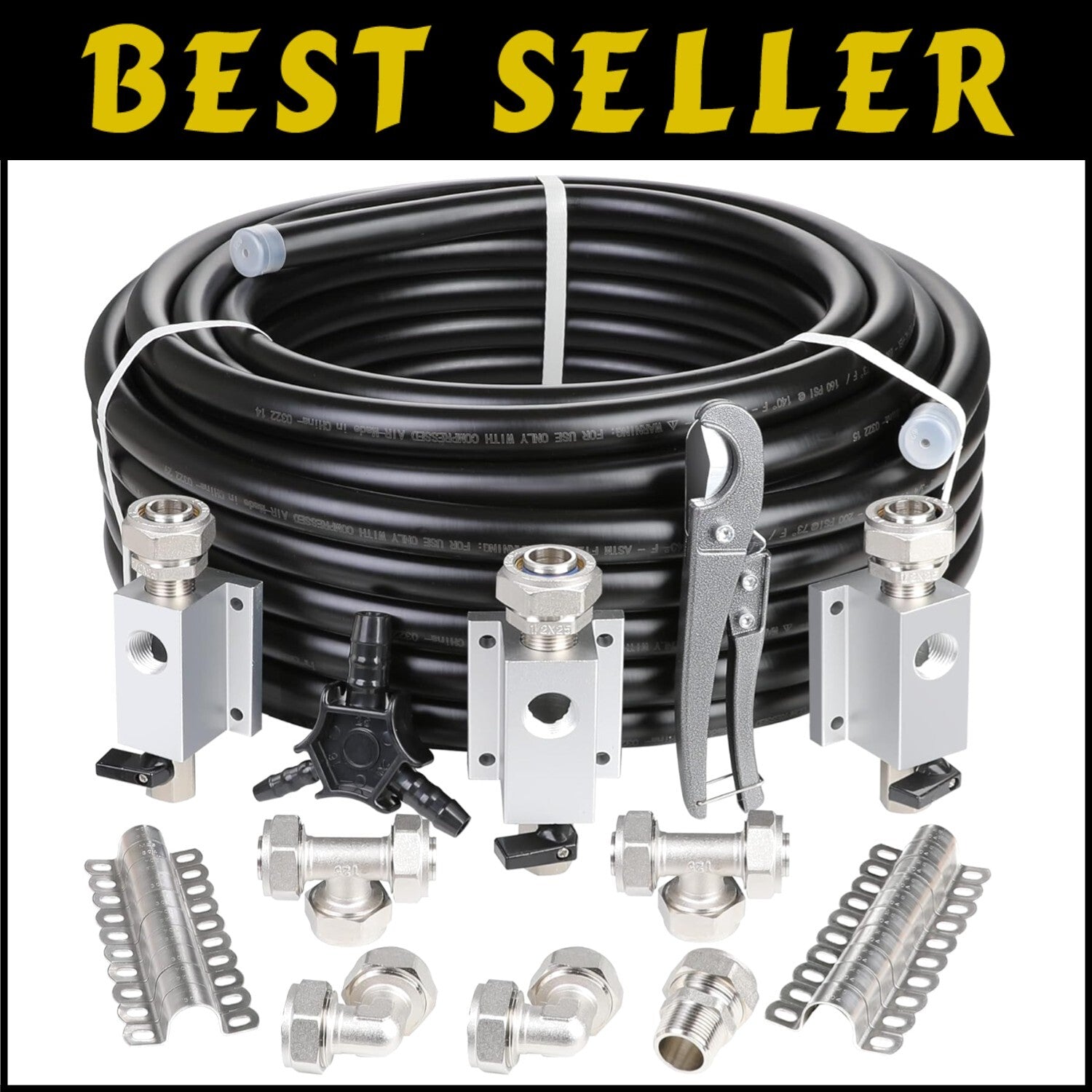 Versatile 3/4inch x 100ft Air Piping System: Easy Install & Modify for Workshops