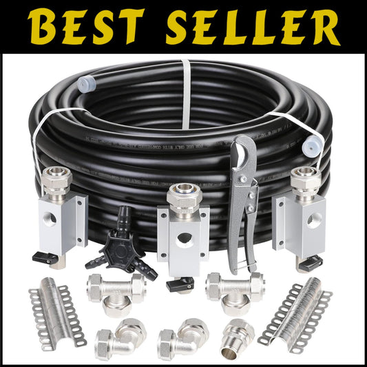 Versatile 3/4inch x 100ft Air Piping System: Easy Install & Modify for Workshops