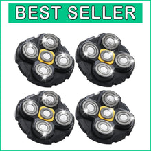 Load image into Gallery viewer, Lightweight Portable 4-Pack Stainless Steel Shaver Heads for Effortless Grooming