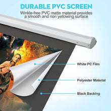 Load image into Gallery viewer, Space-Saving 120-Inch Electric Projector Screen - 4K 3D HD Perfect for Home