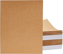 Load image into Gallery viewer, Durable Unlined Kraft Paper Notebooks - 24 Pack for School and Creative Projects