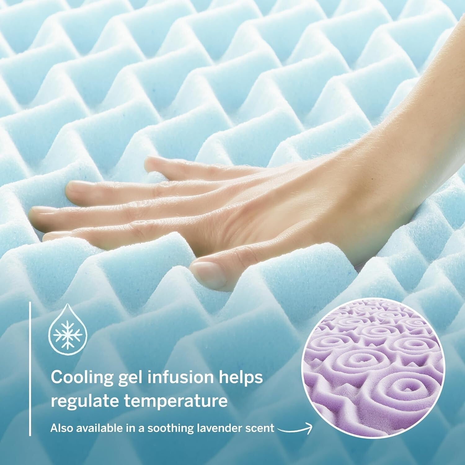 Cooling Gel Infused Memory Foam Mattress Topper - 3 Inch California King Comfort