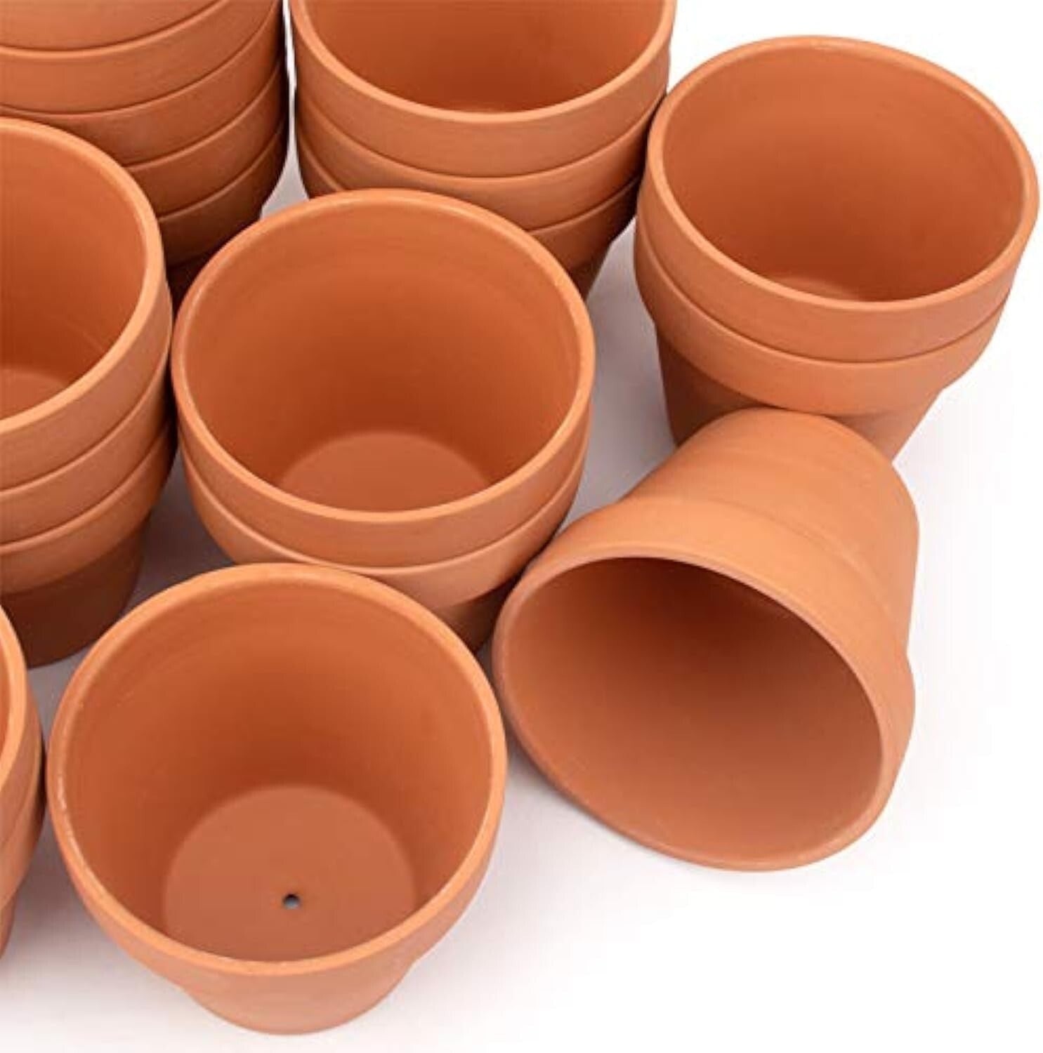 Premium Clay Nursery Pots 26-Pack with Drainage - Ideal for Succulent Displays