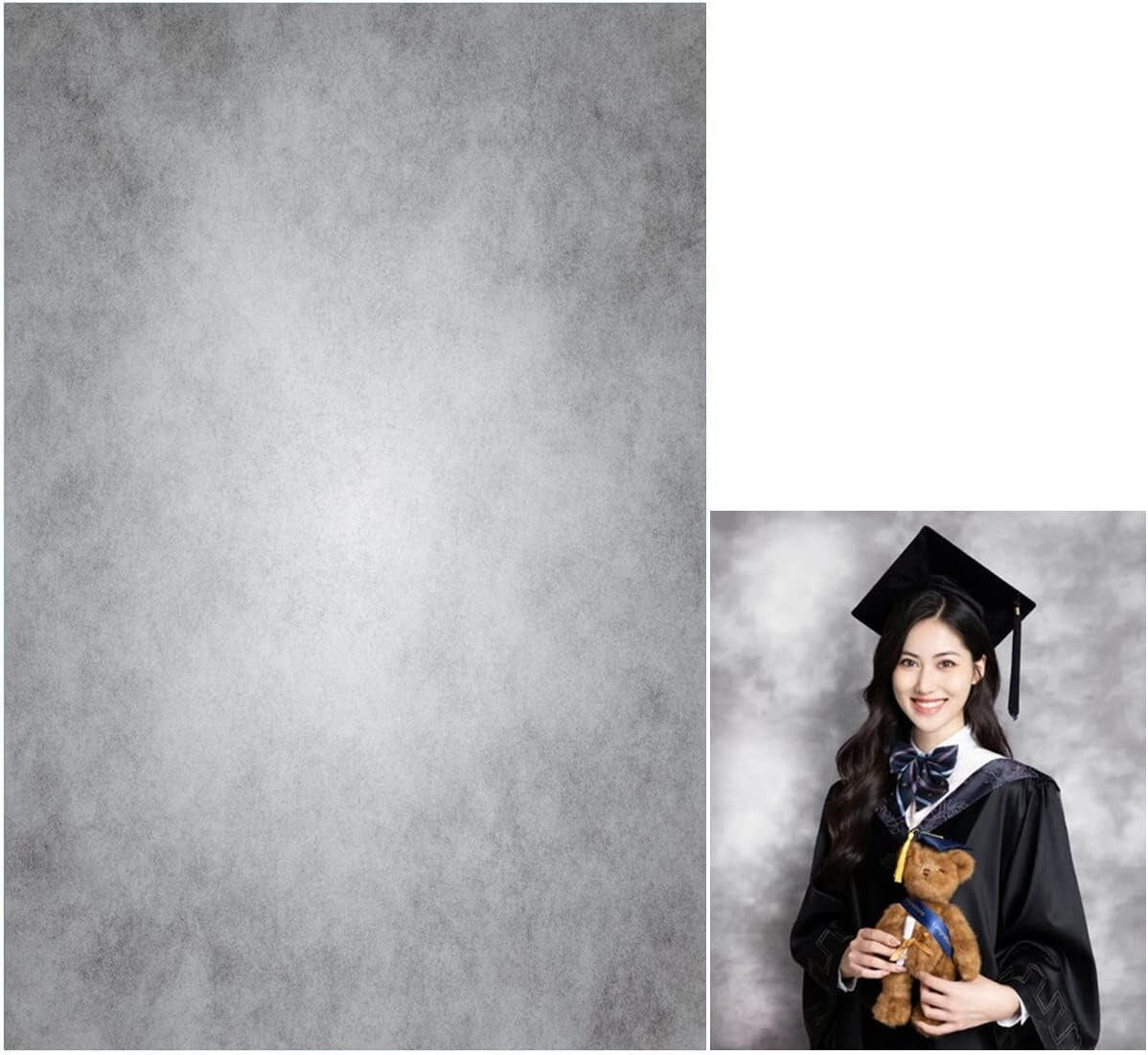 6.5x10ft Gray Abstract Photography Backdrop - Perfect for Portraits & Parties