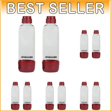 Load image into Gallery viewer, 5-Pack Carbonation Bottles 1L Red - Perfect for Homemade Carbonated Drinks