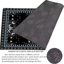 Load image into Gallery viewer, Whimsical 5' x 7' Black Polyester Floral Rug with Anti-Slip Design for Home Use