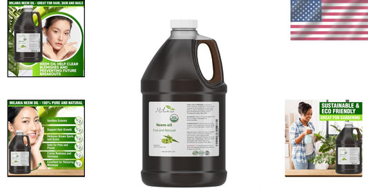 Exceptional Quality Organic Neem Oil - 1 Gallon Cold Pressed, Natural & Safe