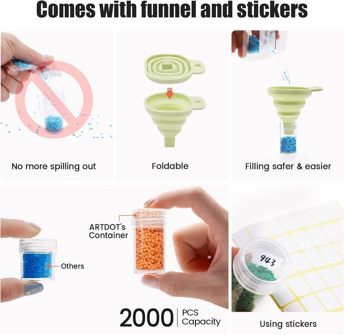 Durable Pink 240 Slots Diamond Art Organizer with Complete Tool Kit Included