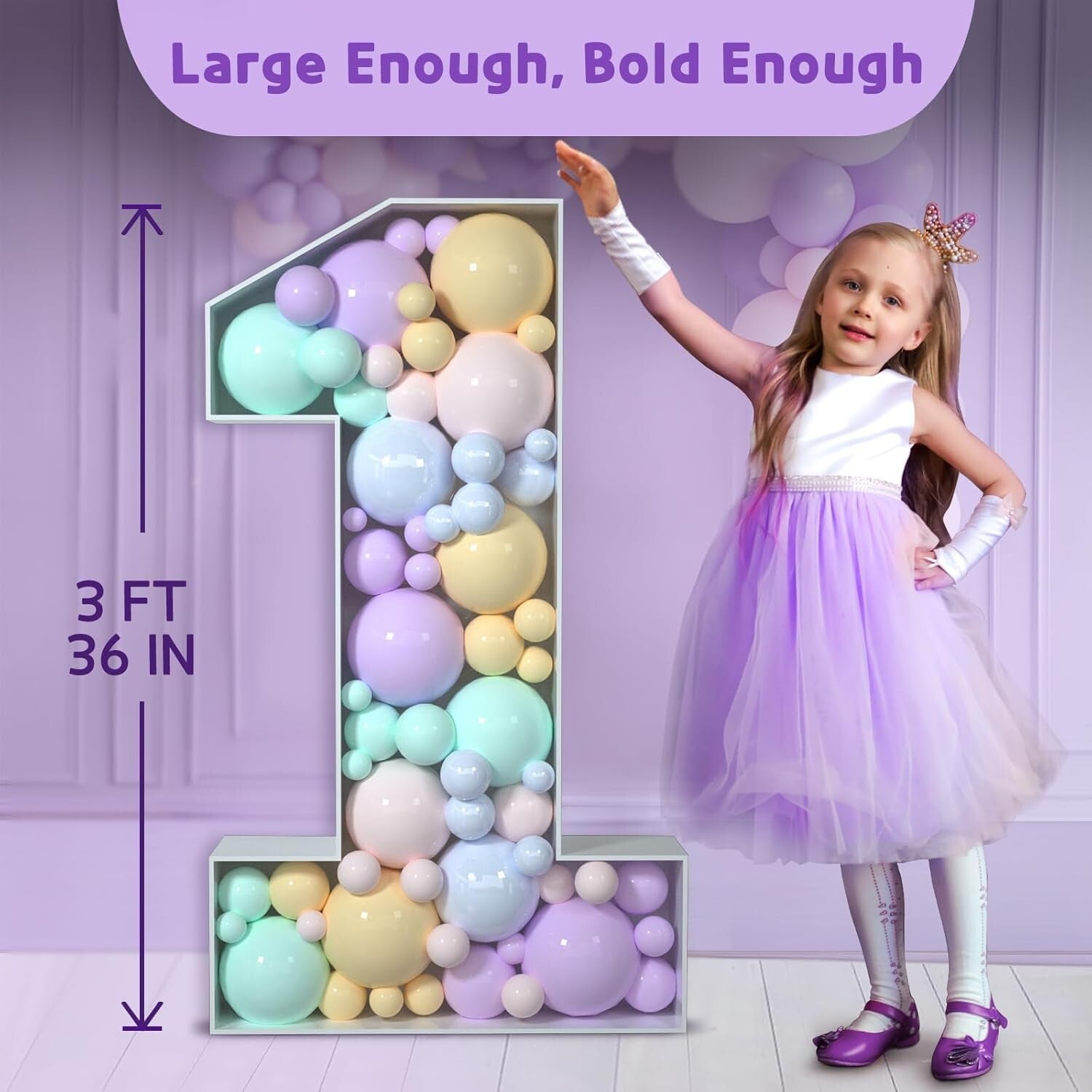 Durable Cube Balloon Mosaic Design for 50th Birthday & Anniversary Celebrations