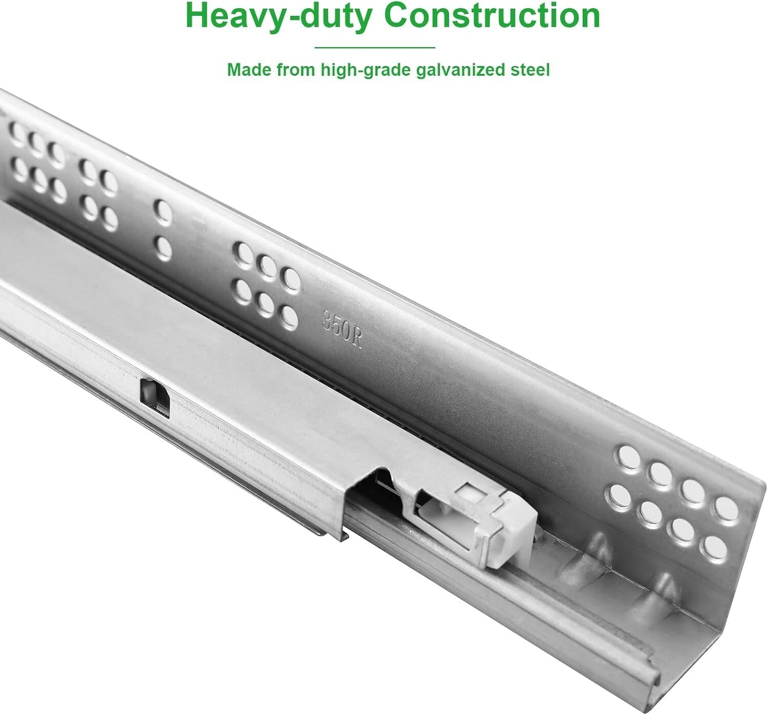 Heavy-Duty 14-Inch Undermount Drawer Slides with Soft Close - 6 Pairs Included