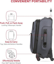 Load image into Gallery viewer, Versatile 21-Inch Softside Carry-On with Durable Design &amp; Organizational Pockets