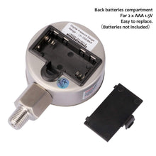 Load image into Gallery viewer, Stainless Steel Digital Pressure Gauge - 1/4" NPT, 1% Accuracy with Backlight