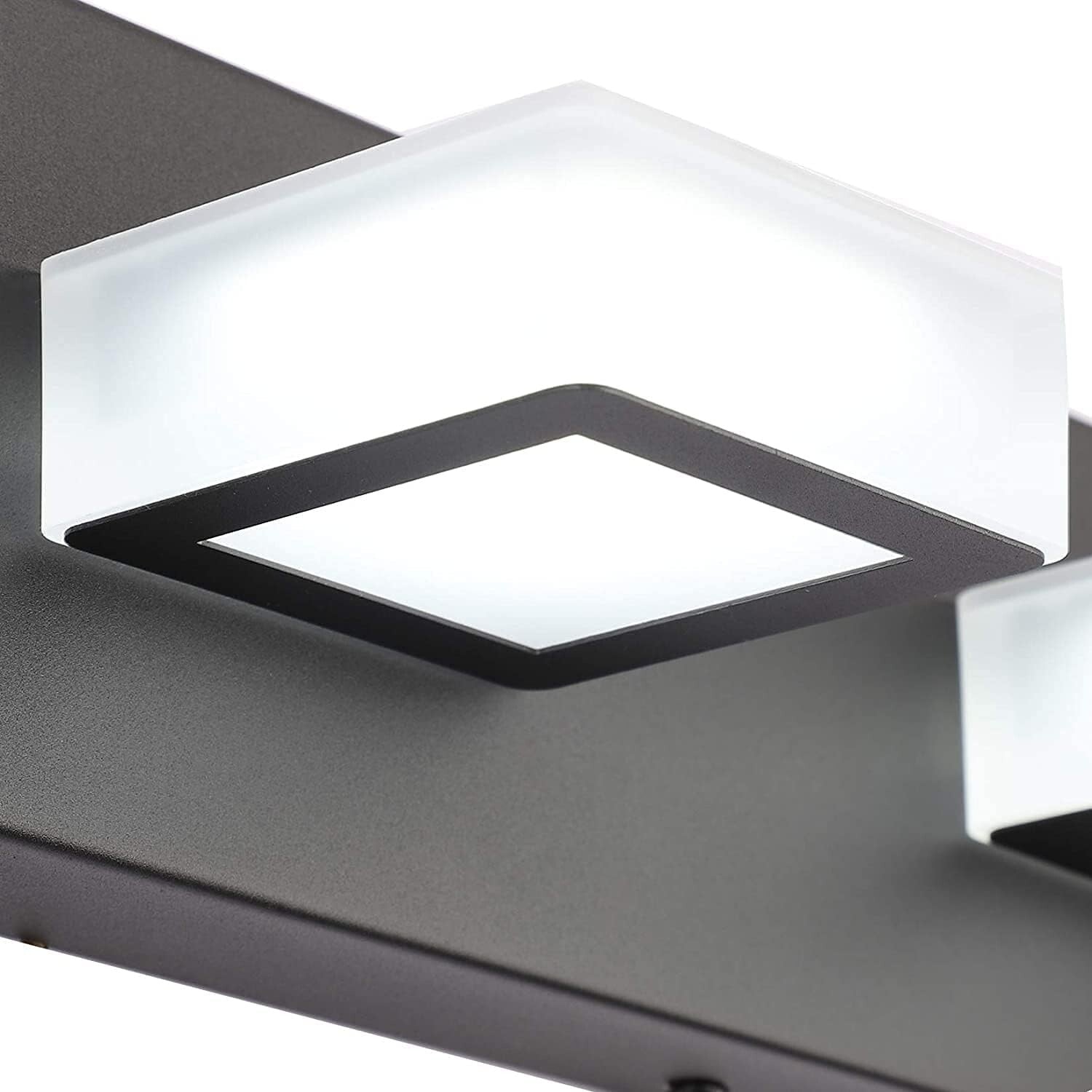 Sleek 6-Light LED Vanity Wall Light in Matte Black - Energy Efficient Style