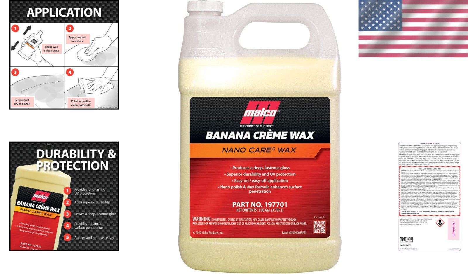 Nano Care Banana Creme Wax - Deep Gloss & UV Protection for Automotive & Marine